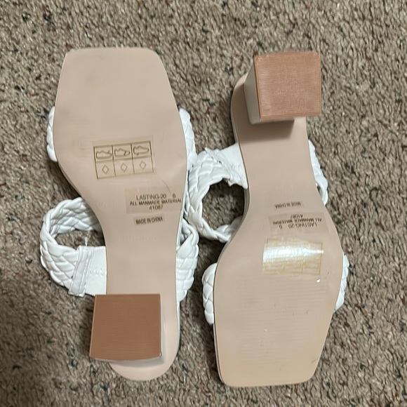 BAMBOO White Braided Heels - Picture 4 of 4